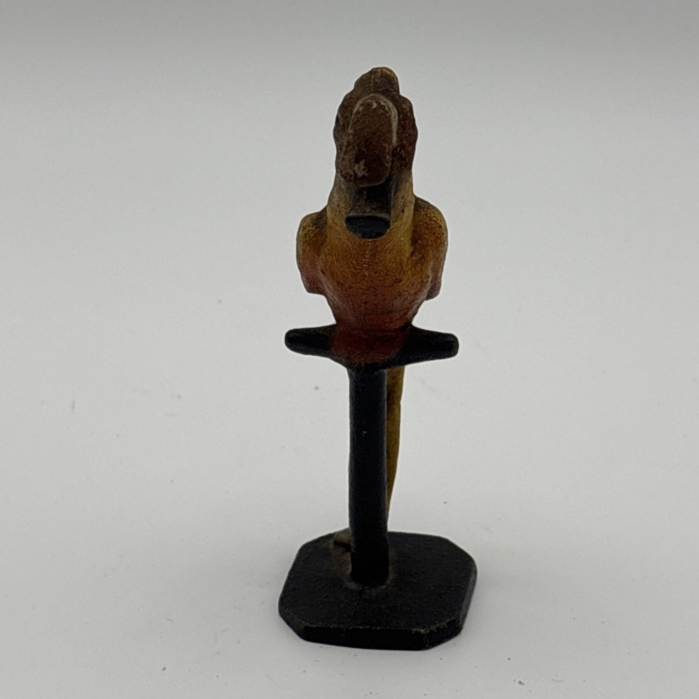 Vintage Cast Iron Parrot on Perch Bottle Opener Figural Bird Barware - Picture 3 of 8